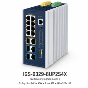 Switch công nghiệp PLANET L3 IGS-6329-8UP2S4X