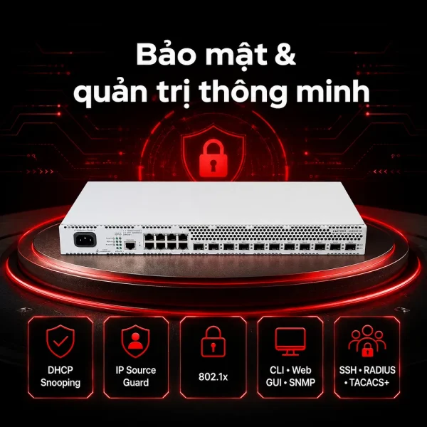 Switch Eltex MES2411X 8 cổng RJ-45 + 11 cổng SFP/SFP+