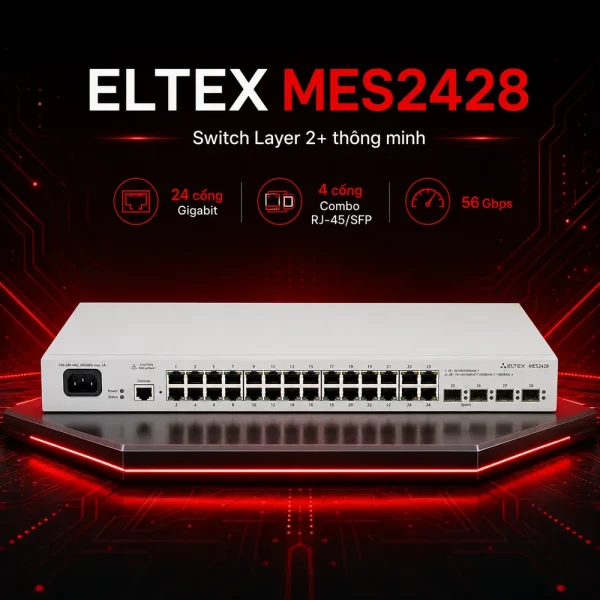 Switch Eltex MES2428 24 cổng RJ-45 + 4 cổng RJ-45/SFP