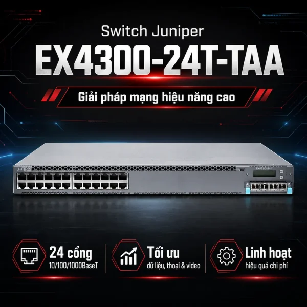 Switch Juniper 24 Port 10/100/1000BaseT EX4300-24T-TAA