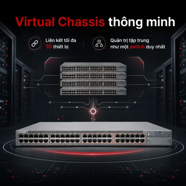 Switch Juniper 48 Port 10/100/1000BaseT EX4300-48MP