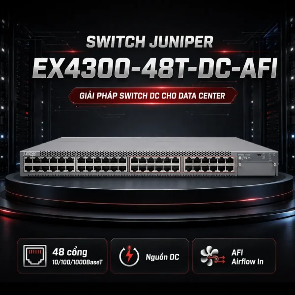 Switch Juniper 48 Port 10/100/1000BaseT EX4300-48T-DC-AFI