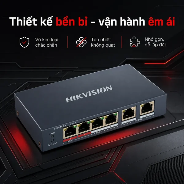 Switch mạng Gigabit DS-3E1508-EI 8 cổng HIKVISION