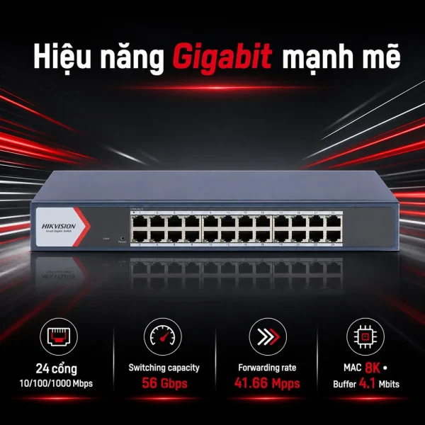 Switch mạng Gigabit DS-3E1524-EI 24 cổng HIKVISION