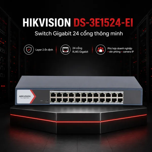 Switch mạng Gigabit DS-3E1524-EI 24 cổng HIKVISION