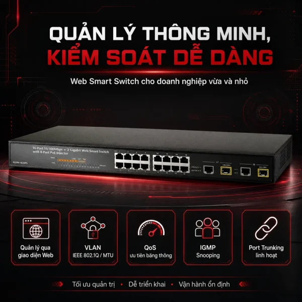 Switch PLANET 24-Port FGSW-2620CS 10/100Mbps