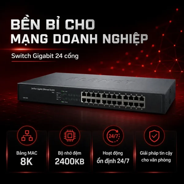 Switch PLANET 24Port GSW-2401 10/100/1000Mbps