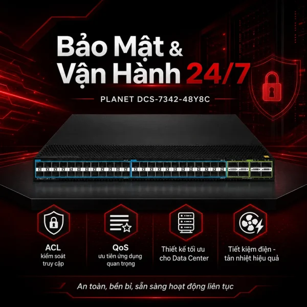 Switch Planet DCS-7342-48Y8C Layer 3 48x25G SFP28 + 8x100G/40G QSFP28