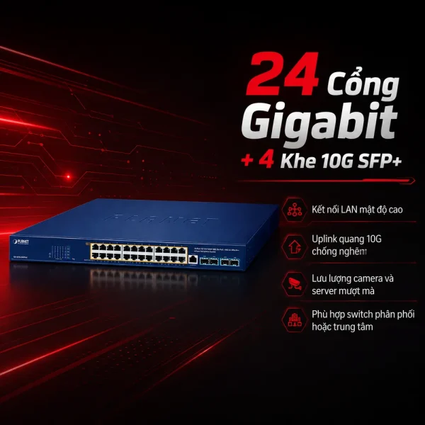 Switch Planet GS-4210-24UP4X 24-Port 10/100/1000T