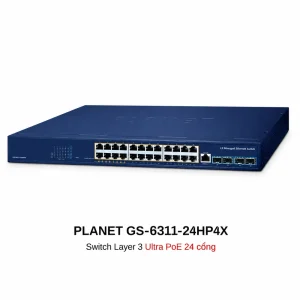 Switch PLANET GS-6311-24HP4X L3 8x 802.3bt PoE