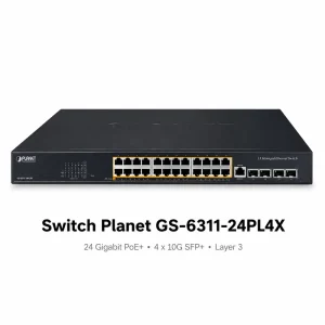 Switch Planet GS-6311-24PL4X 24 cổng 10/100/1000T 802.3at PoE + 4 cổng 10G SFP+