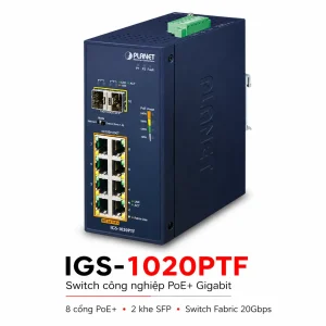 Switch Planet IGS-1020PTF 8 cổng 10/100/1000T 802.3at + 2 SFP