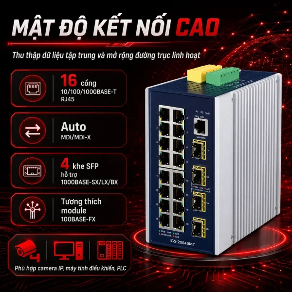 Switch Planet IGS-20040MT 16×10/100/1000T + 4×100/1000X SFP