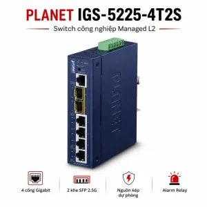 Switch Planet IGS-5225-4T2S – L2 4×10/100/1000T + 2x1G/2.5G SFP
