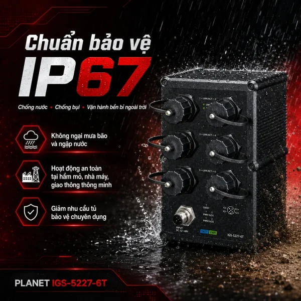 Switch Planet IGS-5227-6T 6-Port 10/100/1000T, IP67
