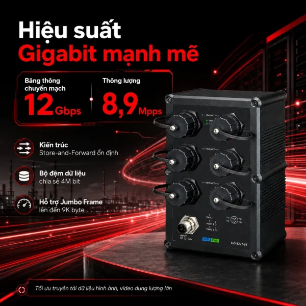 Switch Planet IGS-5227-6T 6-Port 10/100/1000T, IP67