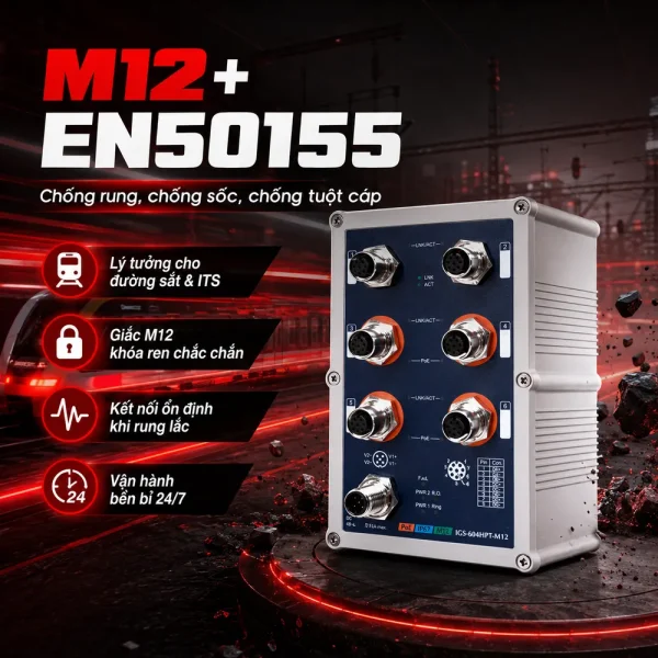 Switch Planet IGS-604HPT-M12 IP67 4x1G 802.3at PoE + 2x1G