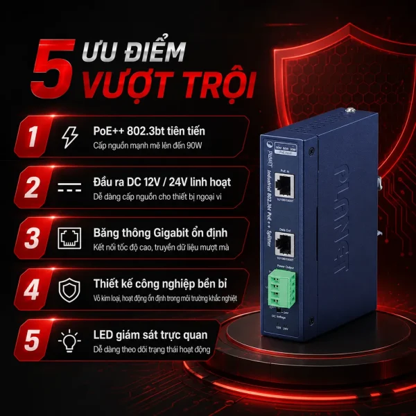 Switch Planet IPOE-173S 802.3bt 10/100/1000Mbps 802.3bt