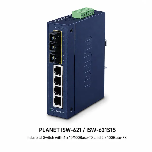 Switch Planet ISW-621 / ISW-621S15 4×10/100Base-TX + 2x100Base-FX