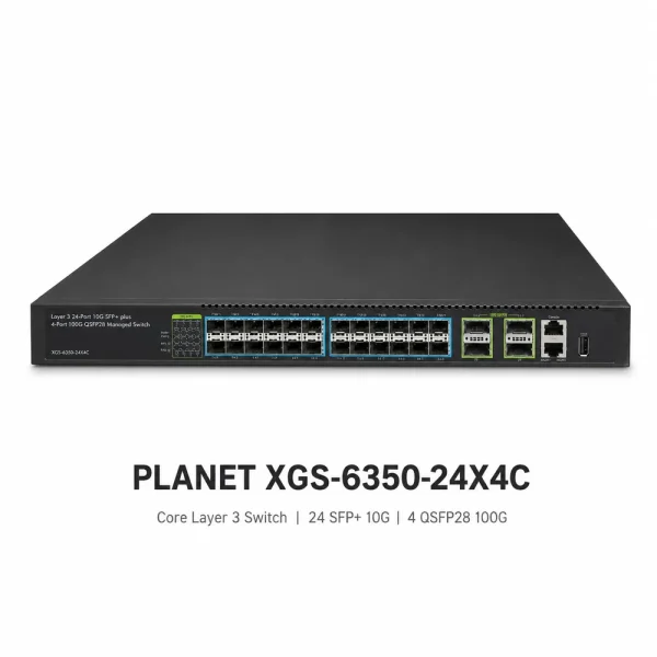 Switch Planet Layer 3 XGS-6350-24X4C 24x10G SFP+ + 4x100G QSFP28