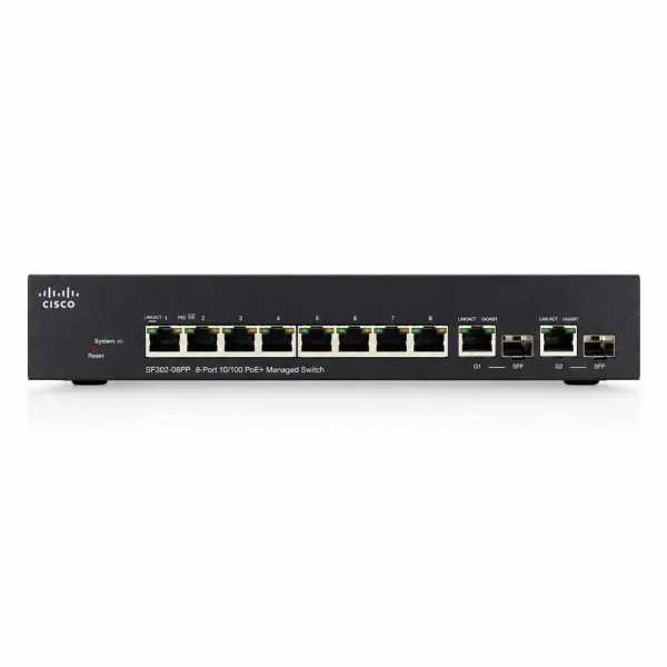 Switch PoE Cisco SF302-08PP 8Port 10/100Mbps