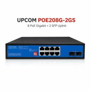 Switch POE208G-2GS Upcom 8 cổng Ethernet 1000M, 2 cổng SFP 1000M