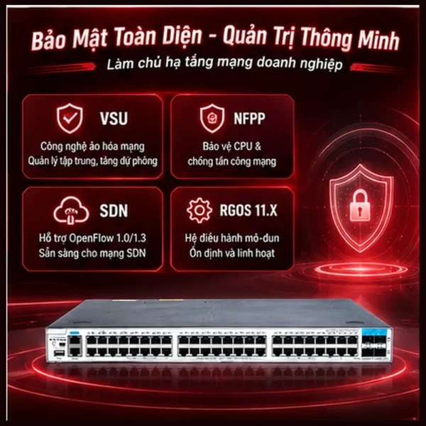 Switch quản lý Ruijie RG-S5750C-48GT4XS-H
