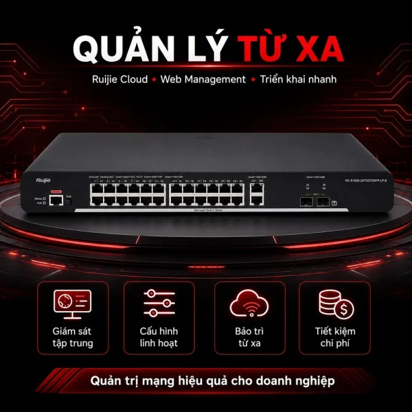 Switch quản lý RUIJIE XS-S1920-24T2GT2SFP-LP-E