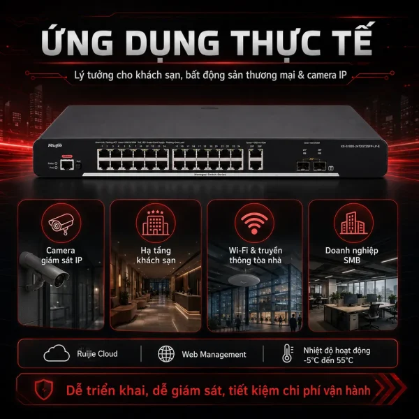 Switch quản lý RUIJIE XS-S1920-24T2GT2SFP-LP-E