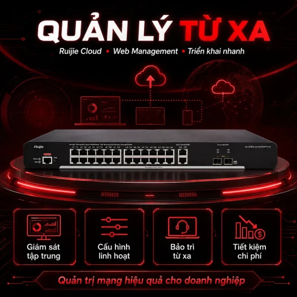 Switch quản lý RUIJIE XS-S1920-24T2GT2SFP-P-E