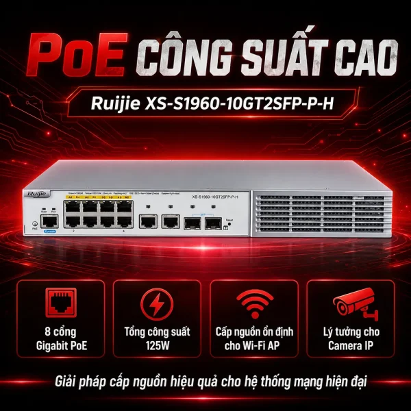 Switch quản lý RUIJIE XS-S1960-10GT2SFP-P-H