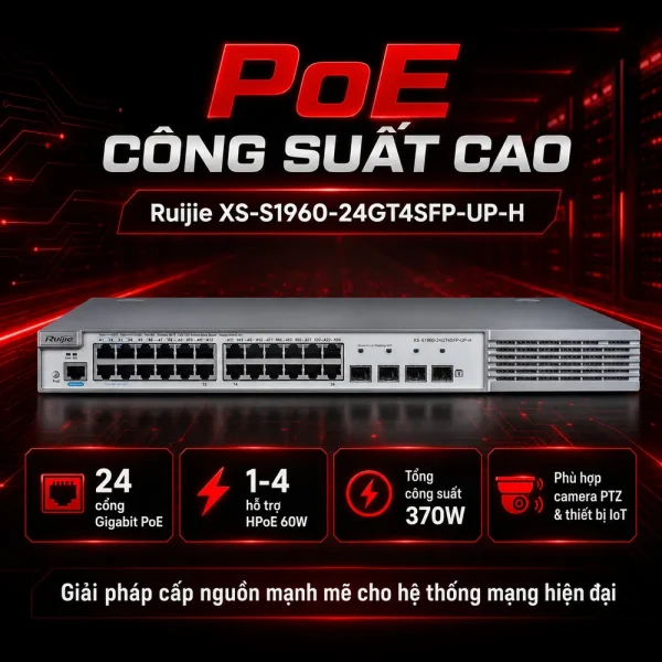 Switch quản lý RUIJIE XS-S1960-24GT4SFP-UP
