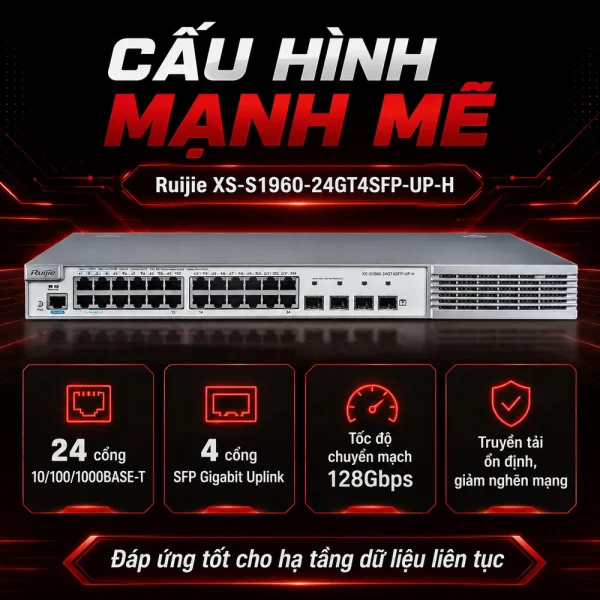 Switch quản lý RUIJIE XS-S1960-24GT4SFP-UP