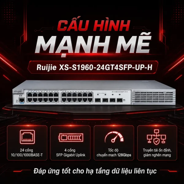 Switch quản lý RUIJIE XS-S1960-24GT4SFP-UP-H