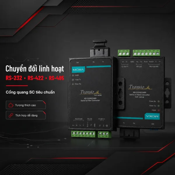 TCF-142-M-SC Bộ chuyển đổi tín hiệu RS232/422/485 sang quang