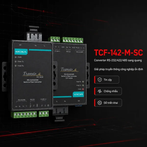 TCF-142-M-SC Bộ chuyển đổi tín hiệu RS232/422/485 sang quang