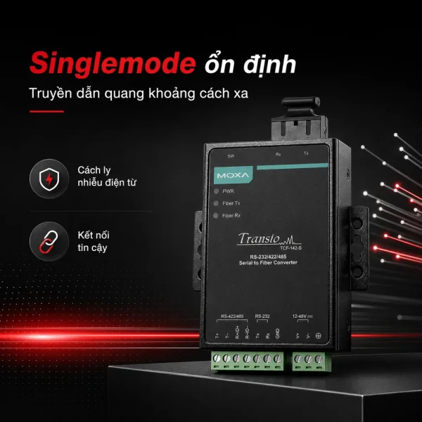 TCF-142-S-SC Bộ chuyển đổi RS-232/422/485 sang cáp quang Singlemode