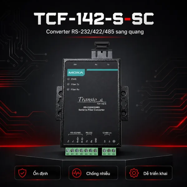 TCF-142-S-SC Bộ chuyển đổi RS-232/422/485 sang cáp quang Singlemode