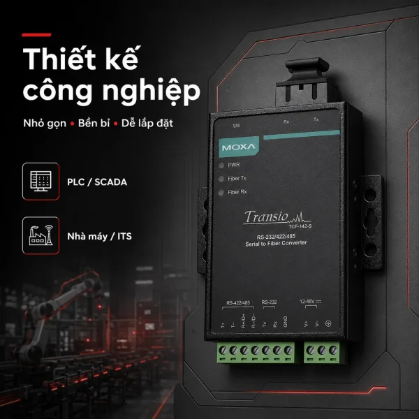 TCF-142-S-SC Bộ chuyển đổi RS-232/422/485 sang cáp quang Singlemode