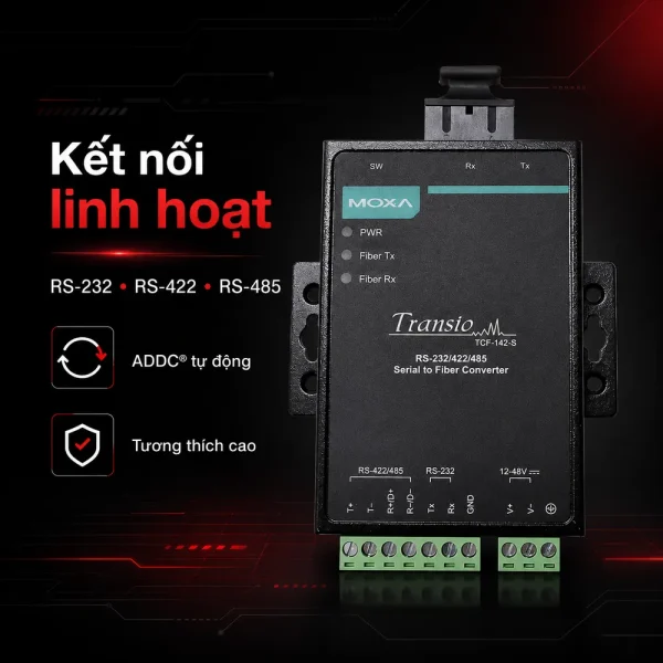 TCF-142-S-SC Bộ chuyển đổi RS-232/422/485 sang cáp quang Singlemode