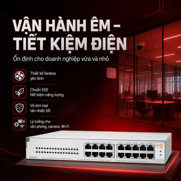 Thiết bị chuyển mạch Aruba Instant On 1430 16G – R8R48A