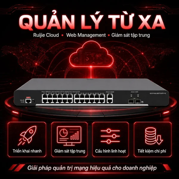 Thiết bị chuyển mạch RUIJIE XS-S1920-26GT2SFP-P-E