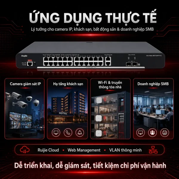 Thiết bị chuyển mạch RUIJIE XS-S1920-26GT2SFP-P-E