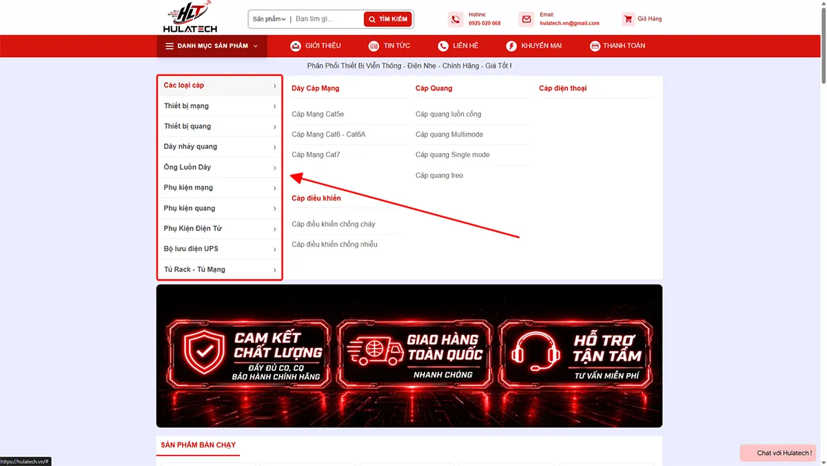 THANH MENU BÊN TRÁI