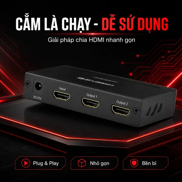Bộ chia cổng HDMI 2 cổng Ugreen 40201