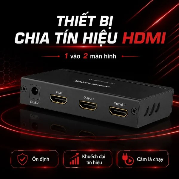 Bộ chia cổng HDMI 2 cổng Ugreen 40201