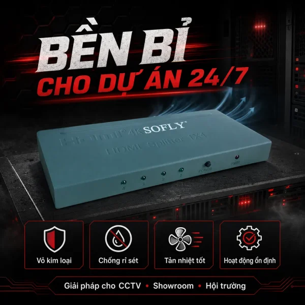 Bộ chia HDMI 1 ra 4 Splitter