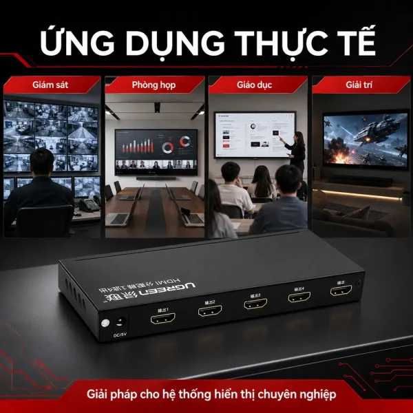 Bộ chia HDMI 1 ra 4 Ugreen Chính hãng 40202