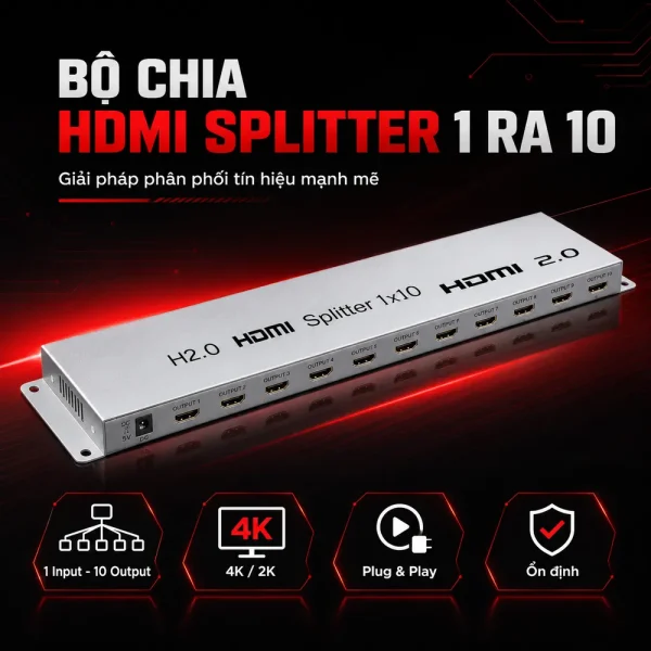 Bộ chia HDMI Splitter 1 ra 10