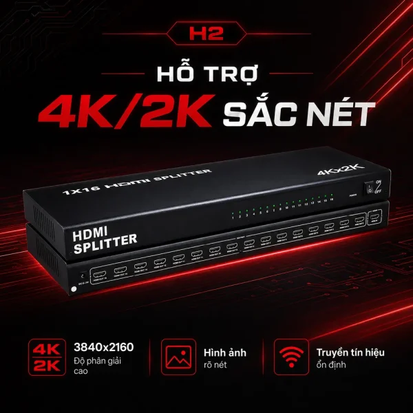 Bộ chia HDMI Splitter 1 ra 16 chất lượng cao